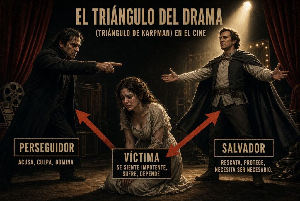 El Triángulo Dramático en el cine